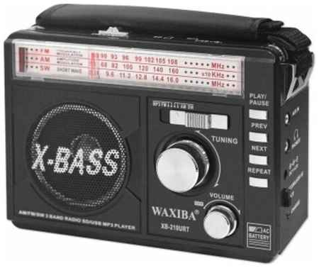 X-BASS Радиоприемник портативный / ФМ радио / FM radio / AM / SW /MP3/ USB / TF card со встроенным аккумулятором / от сети / от батареи / с фонариком 19848935679943