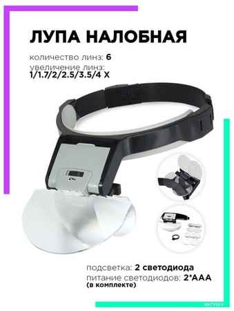 Лупа налобная бинокулярные очки LED подсветка OT-INL070 Орбита