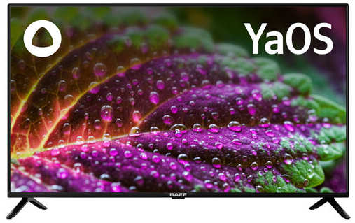 Телевизор BAFF 43Y FHD-R, диагональ 43 дюйма, FHD, Smart TV, YaOS, голосовое управление Алиса, Wi-Fi и Bluetooth