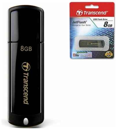 Флеш-диск 8 GB, комплект 3 шт, TRANSCEND Jet Flash 350, USB 2.0, черный, TS8GJF350 19848942166216