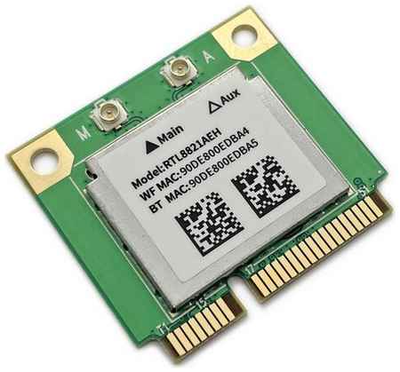 Адаптер WiFi Realtek RTL8821AE (Mini PCI-E half-size, B/G/N/AC, 433 Mbit/s, 2.4/5 Ghz)