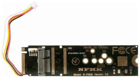 Адаптер-переходник для установки Wi-Fi AirPort/Bluetooth (WLAN Apple) в разъем M.2 M key / NFHK N-PN05-NUC