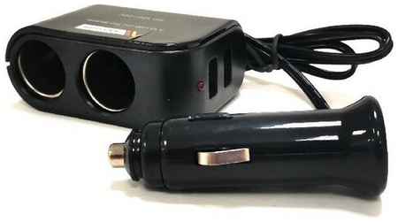 Разветвитель прикуривателя 2 гнезда + 2 порта USB, VETTLER SZU-2A 19848952811393