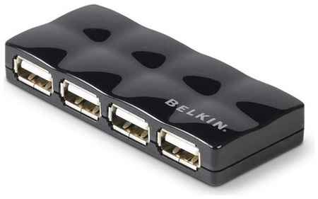 USB-концентратор Belkin USB 2.0 4-Port, F5U404CW, разъемов: 4, черный 19848953838858