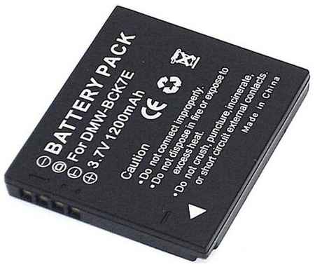 RageX Аккумулятор (АКБ, аккумуляторная батарея) DMW-BCK7E для фото и видеокамеры Panasonic Lumix DMC-FH2, 3.7В, 1400мАч, Li-Ion 19848953882936