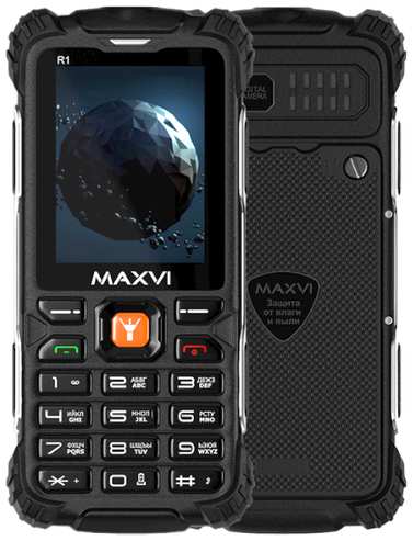 Телефон MAXVI R1, 2 SIM, черный 19848954471988