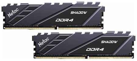 Модуль памяти DDR 4 DIMM 16Gb (8Gbx2) PC28800, 3600Mhz, Netac Shadow NTSRD4P36DP-16E C18 , с радиатором