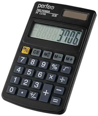 Perfeo калькулятор PF_C3706, карманный, 8-разр, черный 19848955562215