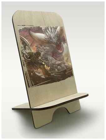 BrutBag Подставка, держатель для телефона из дерева c рисунком, принтом УФ Игры Monster Hunter World ( PS, Xbox, PC, Switch) - 2081