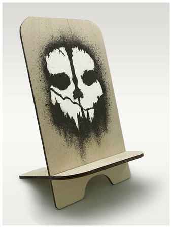 BrutBag Подставка, держатель для телефона из дерева c рисунком, принтом УФ игры Call Of Duty Ghosts (Зов долга Призраки, шутер, пес Райли, PS, Xbox, PC) - 9