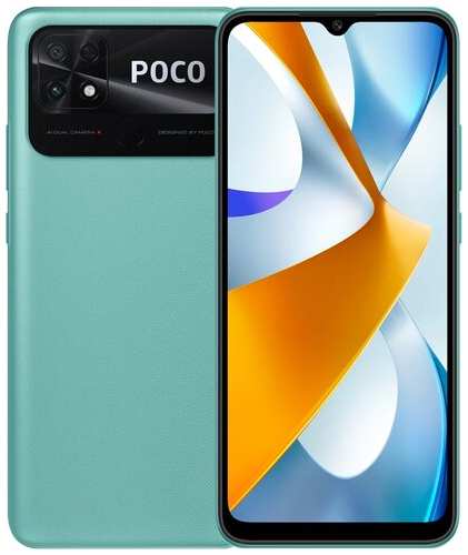 Смартфон Xiaomi POCO C40 3/32 ГБ RU, Dual nano SIM, коралловый зеленый 19848957863829