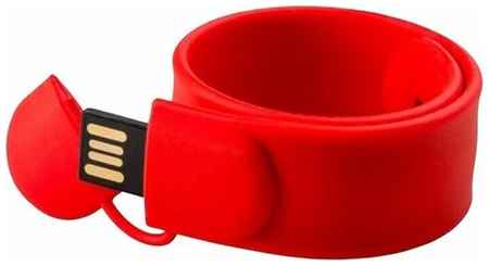 Подарочная флешка slap-браслет красный 8GB 19848958723442