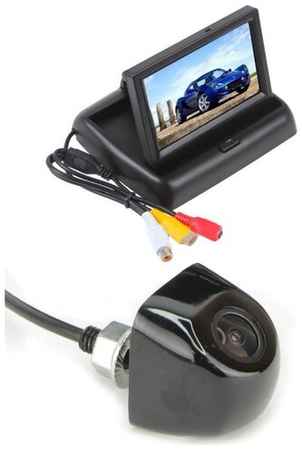 Камера заднего вида и монитор складной/ комплект для парковки автомобиля, диагональ цветного монитора 4.3 дюйма/ CCD305ISL+ МI843 19848959151084