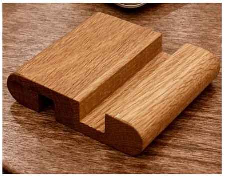 Подставка для смартфона, телефона и планшета Backbone двусторонняя деревянная (Бук) 19848959153482