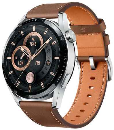 Умные часы Huawei GT 3 JPT-B19 Stainless Steel-Brown Leather 55026973 19848974162719