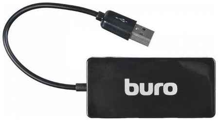 Разветвитель USB 2.0 Buro BU-HUB4-U2.0 4порт. черный 19848981151898