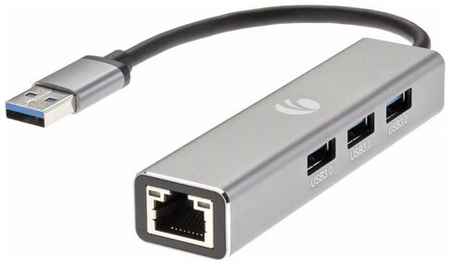 Концентратор USB 3.0 VCOM Telecom DH312A 3 х USB 3.0 RJ-45 серый 19848982369029