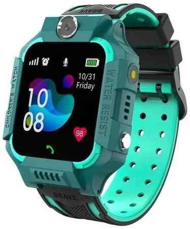 Детские умные часы KUPLACE / Smart Baby Watch X2 / Водонепроницаемые смарт-часы / Детские часы с функцией SOS, с SIM-картой и отслеживанием, зеленый
