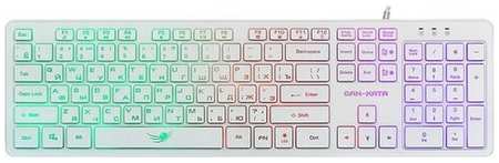 Клавиатура Dialog Gan-Kata KGK-17U с RGB-подсветкой и дополнительными клавишами, белого цвета