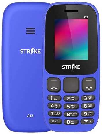 Телефон Strike A13, 2 SIM, синий 19848985116912