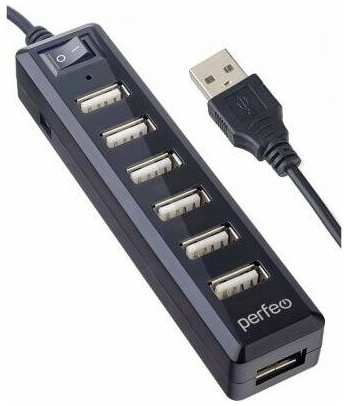 Концентратор USB 2.0 Perfeo PF-H034 7 x USB 2.0 черный 19848989613073