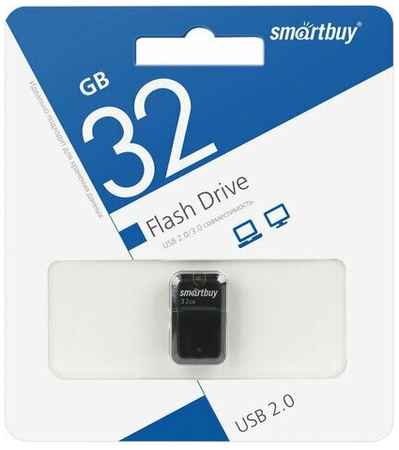 Флеш-диск 32 GB, комплект 3 шт, SMARTBUY Art, USB 2.0, черный, SB32GBAK 19848989695412