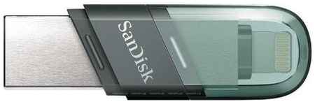 Флешка 128Gb SanDisk SDIX90N-128G-GN6NE Lightning USB 3.1 зеленый серебристый 19848991640555