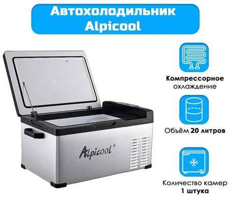 Автохолодильник компрессорный Alpicool /C15 /15 л / 12-24-220В / 12В 24В 220В
