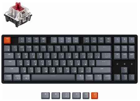 Беспроводная механическая клавиатура Keychron K8, TKL, алюминиевый корпус, RGB подсветка, Gateron Red Switch 19848992253727