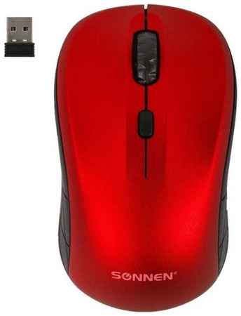Беспроводная мышь SONNEN V-111, красный 19848994466378
