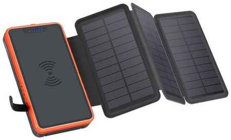 BOX69 Внешний аккумулятор YZ-820W c раскладными солнечными панелями, беспроводной зарядкой и LED подсветкой 20000 мАч