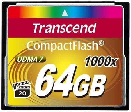 Карта памяти Transcend 64GB CompactFlash 1000x [TS64GCF1000] 19848995734106