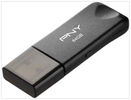 Флеш-диск 64GB PNY Attache Classic USB 2.0, черный [FD64GATTCKTRK-EF] 19848995808929