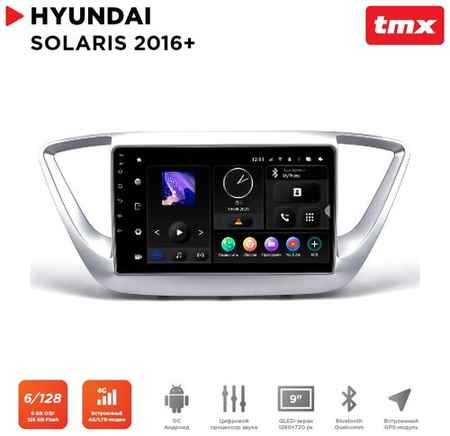 Автомагнитола Hyundai Solaris 16+ (Incar TMX-2402-6) Android 10, QLED 1280x720, 8 ядер, BT 5.0, 4G, Wi-Fi, DSP, память 6Gb+128Gb, 9 дюймов