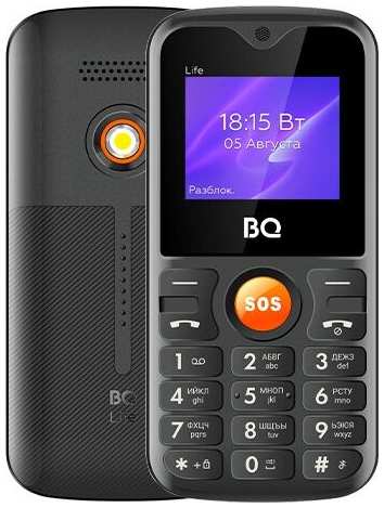 Телефон BQ 1853 Life, 2 SIM, черно-оранжевый 19848998075619
