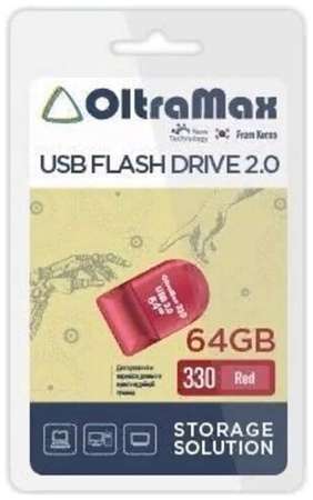 USB Flash Drive 64Gb - OltraMax 330 OM-64GB-330-Red