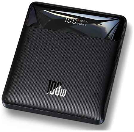 Универсальный внешний аккумулятор для ноутбука Baseus BLADE Power Digital Display, 20000mAh, 100W, Черный 19848998623514