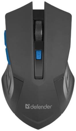 Беспроводная мышь Defender Accura MM-275, синий, 6 кнопок, 800-1600 dpi, черный/красный 198507726448