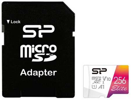Карта памяти 256Gb MicroSD Silicon Power Elite + SD адаптер (SP256GBSTXBV1V20SP) 198549306678