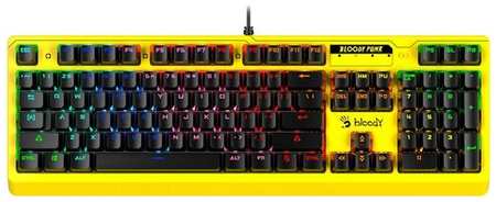 Клавиатура A4Tech Bloody Punk B810RC желтый/черный 198564454328