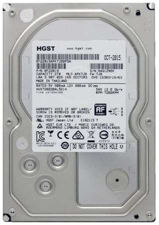 Жесткий диск HGST 0F22819 2Tb 7200 SAS 3,5″ HDD 198565004740