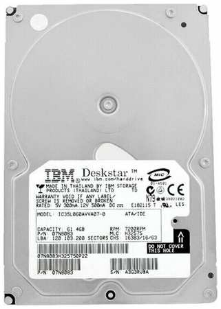 Жесткий диск IBM 07N9209 61,4Gb 7200 IDE 3.5″ HDD 198565017895
