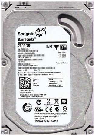 Жесткий диск Seagate 9YN164 2Tb SATAIII 3,5″ HDD