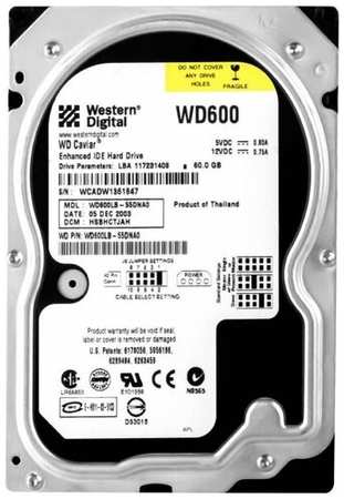 Жесткий диск Western Digital WD600LB 60Gb 7200 IDE 3.5″ HDD 198565039239