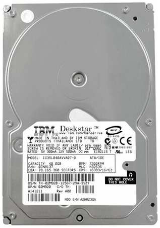Жесткий диск Dell 07N9558 40Gb IDE 3,5″HDD 198565091523