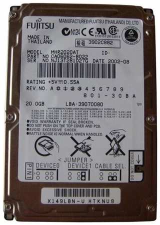 Жесткий диск Fujitsu MHR2020AT 20Gb 4200 IDE 2,5″ HDD 198565097859