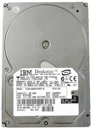 Жесткий диск IBM 07N7802 60Gb 7200 IDE 3.5″ HDD 198565099145