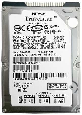 Жесткий диск Hitachi HTE726060M9AT00 60Gb 7200 IDE 2,5″ HDD
