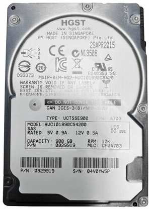 Жесткий диск HGST 0B29919 900Gb 10520 SAS 2,5″ HDD 198565117766