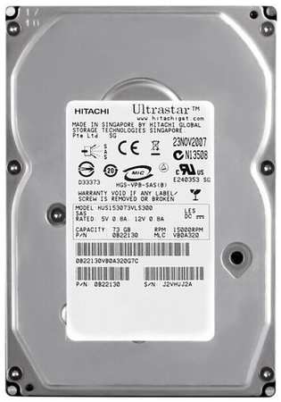 Жесткий диск Hitachi HUS153073VLS300 73Gb SAS 3,5″ HDD 198565157285